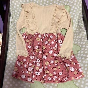 Tan and Pink Dress